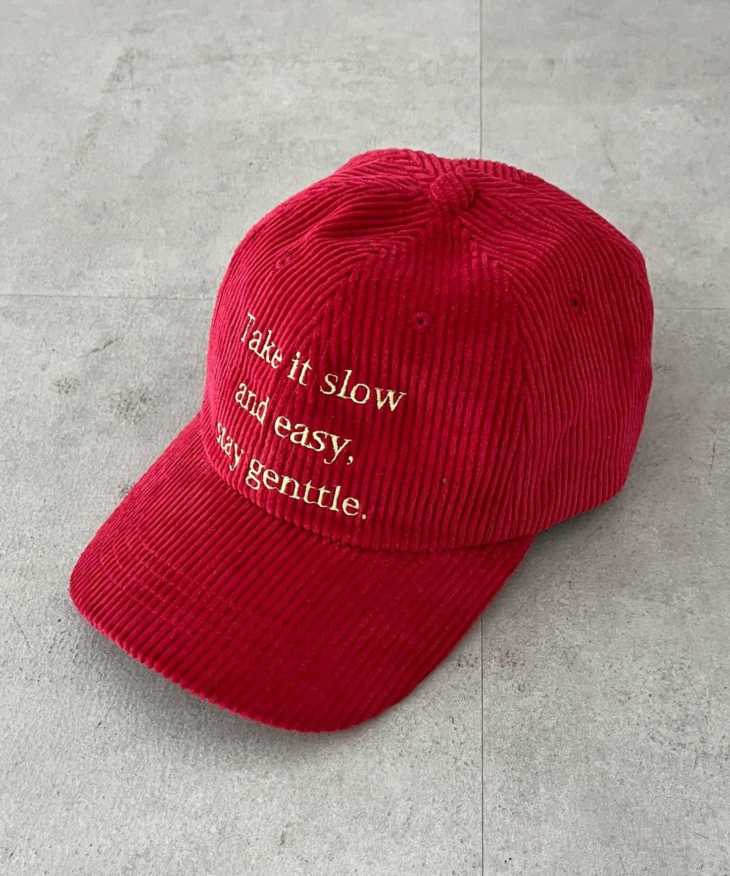 燈芯絨標誌棒球帽