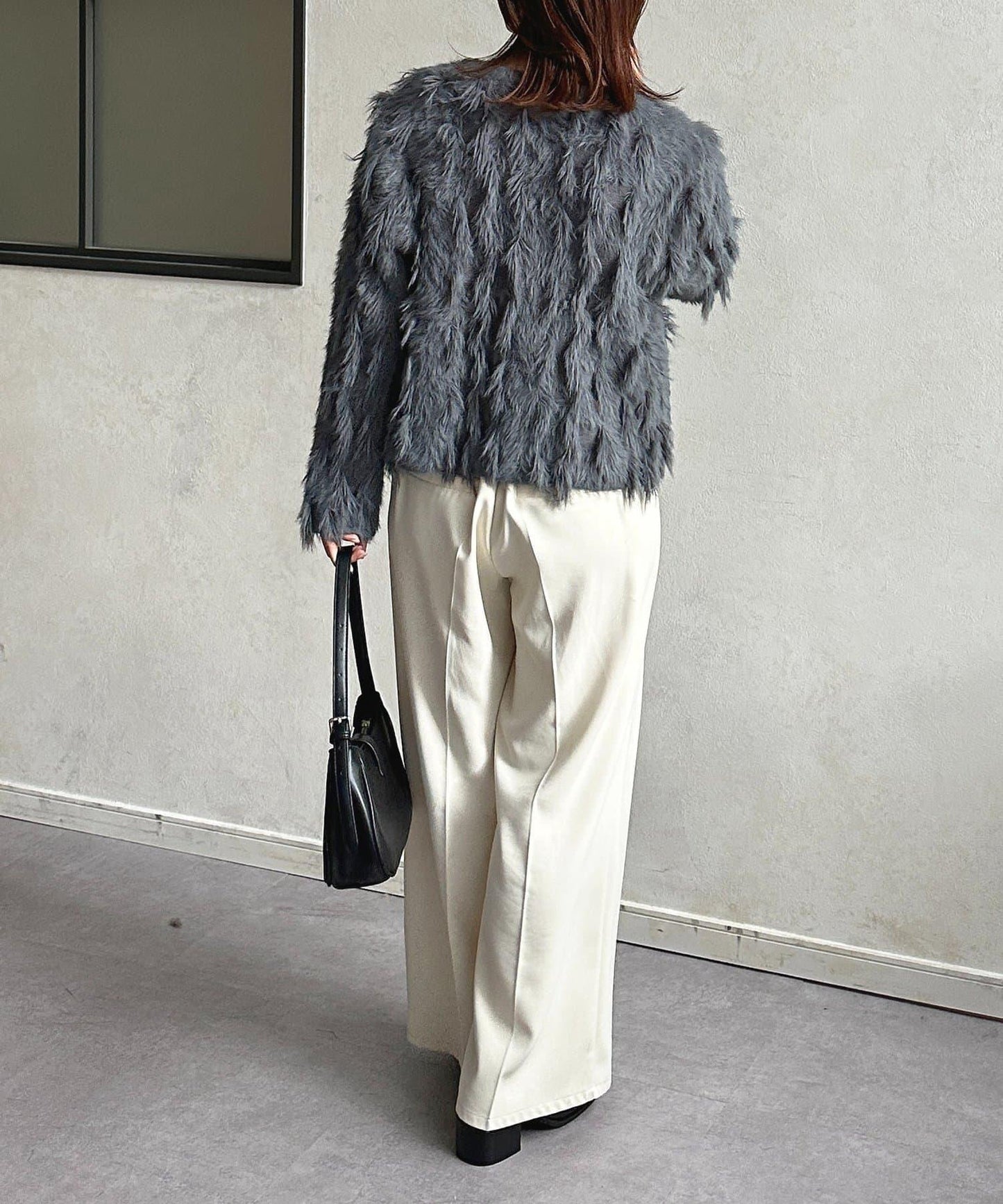 金色紐扣羽毛針織開衫