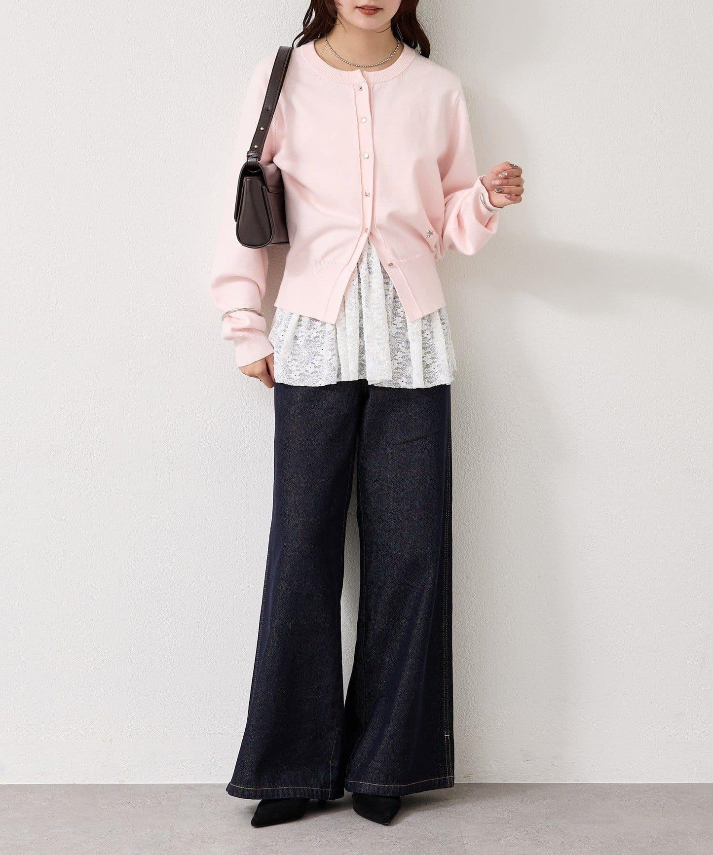 【色/黑色】帶吊墜日常開衫