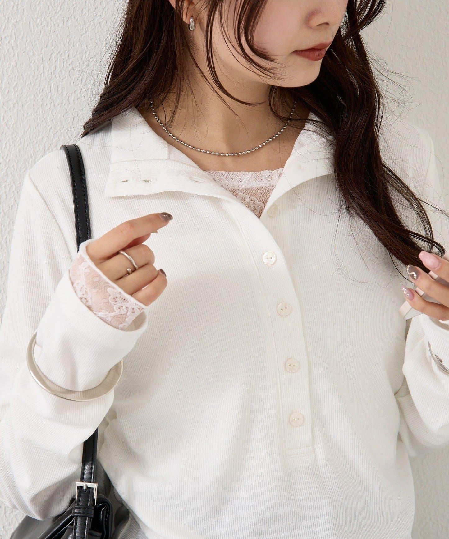 羅紋亨利領套頭衫