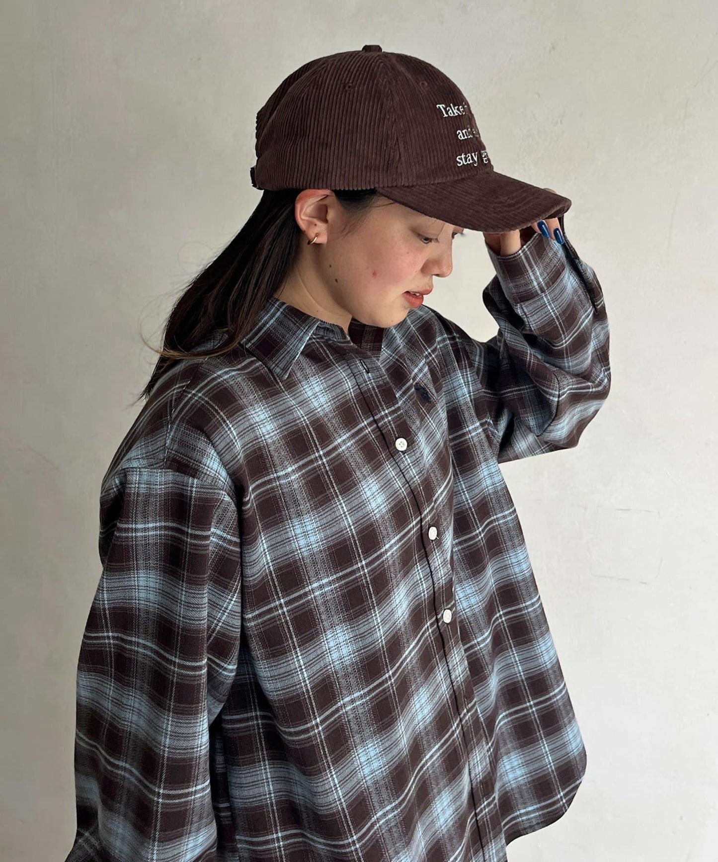 燈芯絨標誌棒球帽