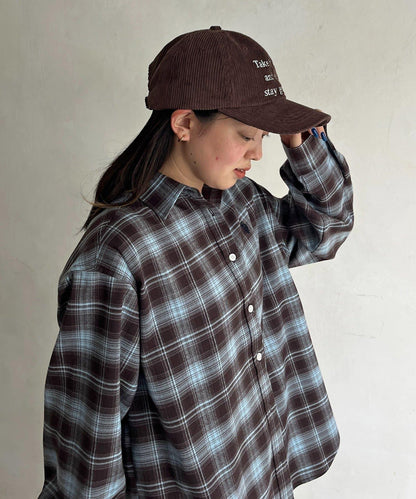 燈芯絨標誌棒球帽