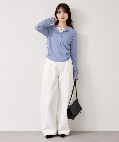 羅紋亨利領套頭衫