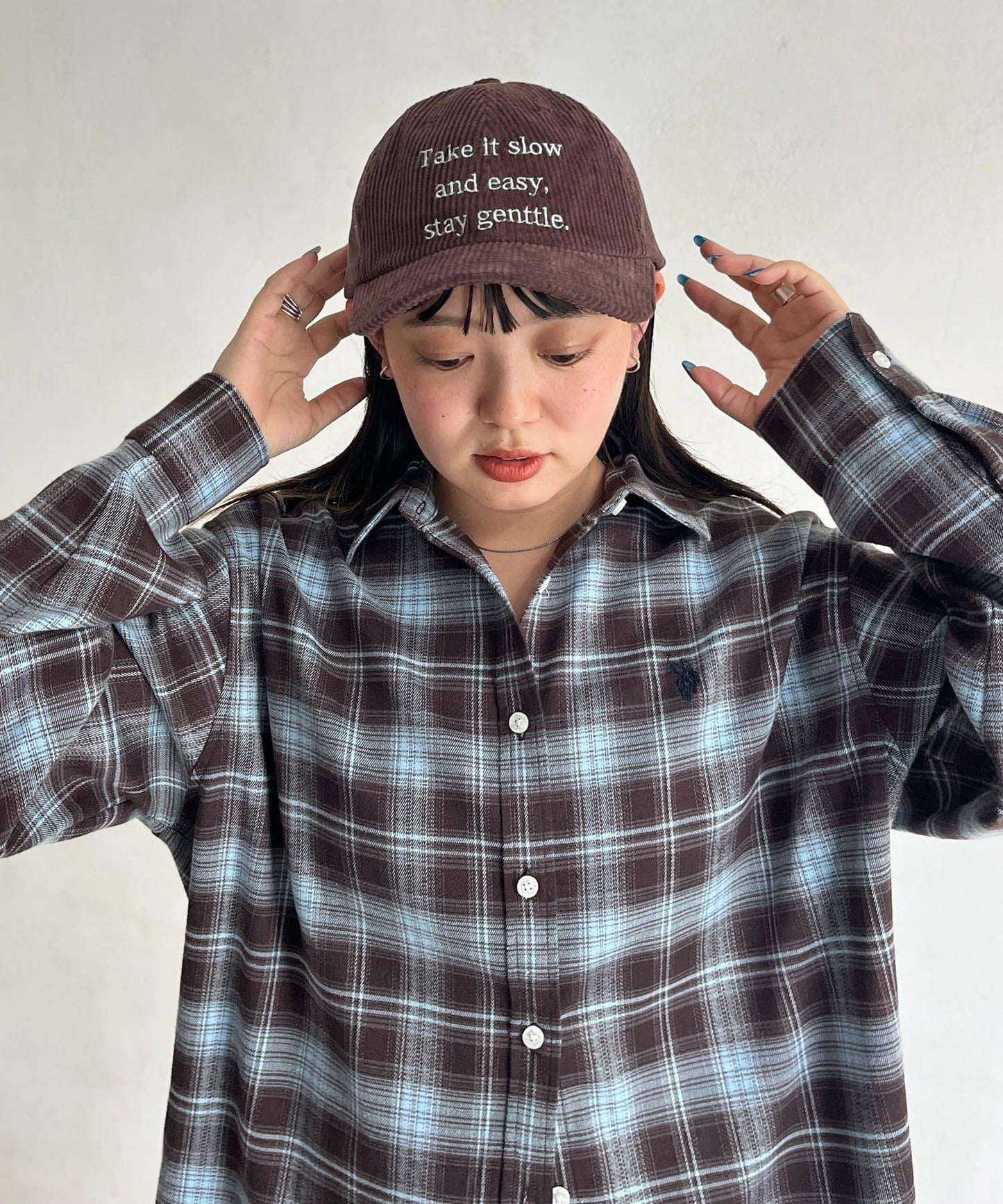 燈芯絨標誌棒球帽