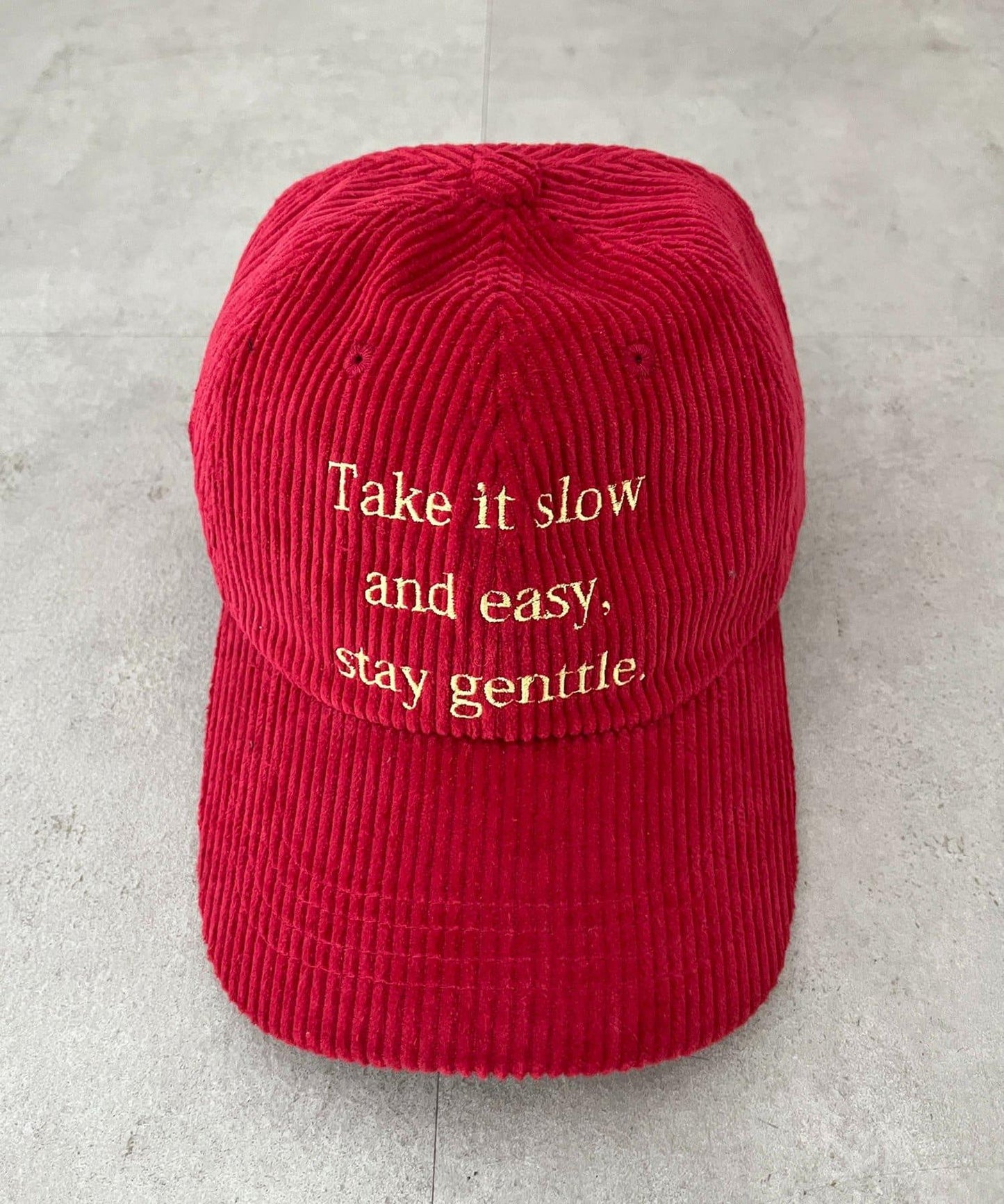 燈芯絨標誌棒球帽