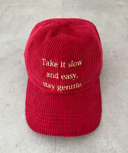 燈芯絨標誌棒球帽