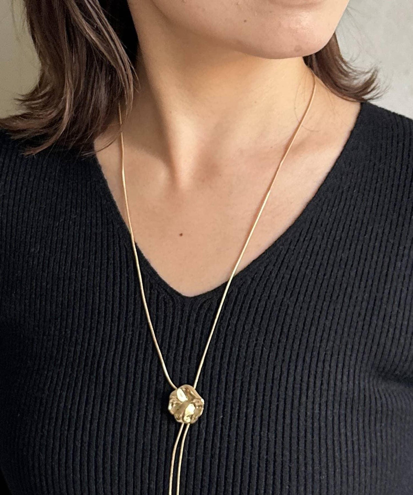 喇叭袖羅紋針織長款連衣裙