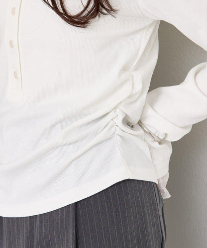 羅紋亨利領套頭衫