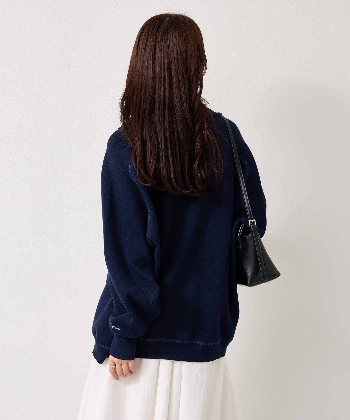 衛衣風格亨利領針織衫