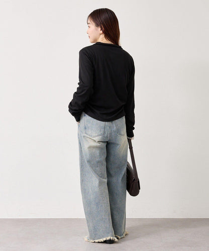 羅紋亨利領套頭衫