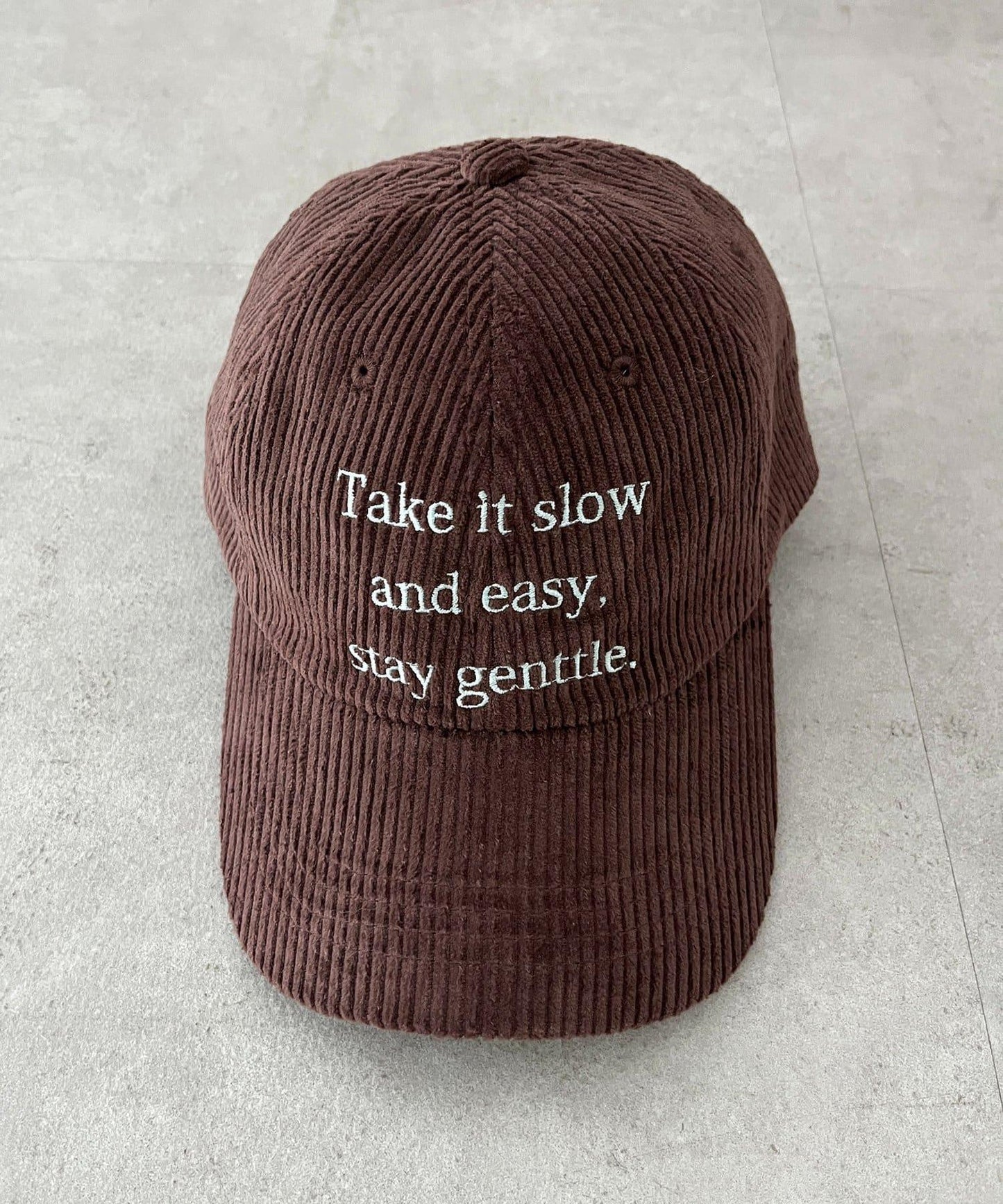 燈芯絨標誌棒球帽