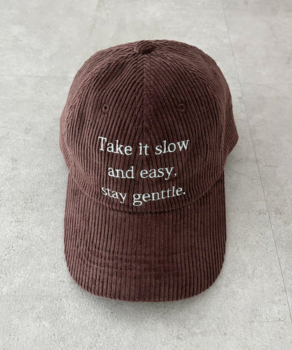 燈芯絨標誌棒球帽