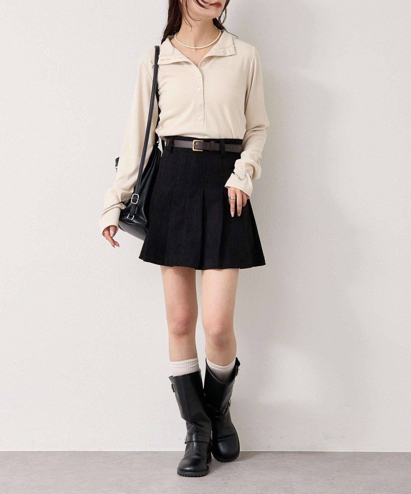 羅紋亨利領套頭衫