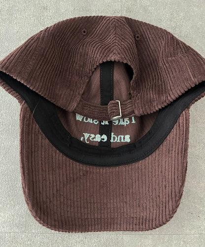 燈芯絨標誌棒球帽