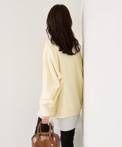 衛衣風格亨利領針織衫