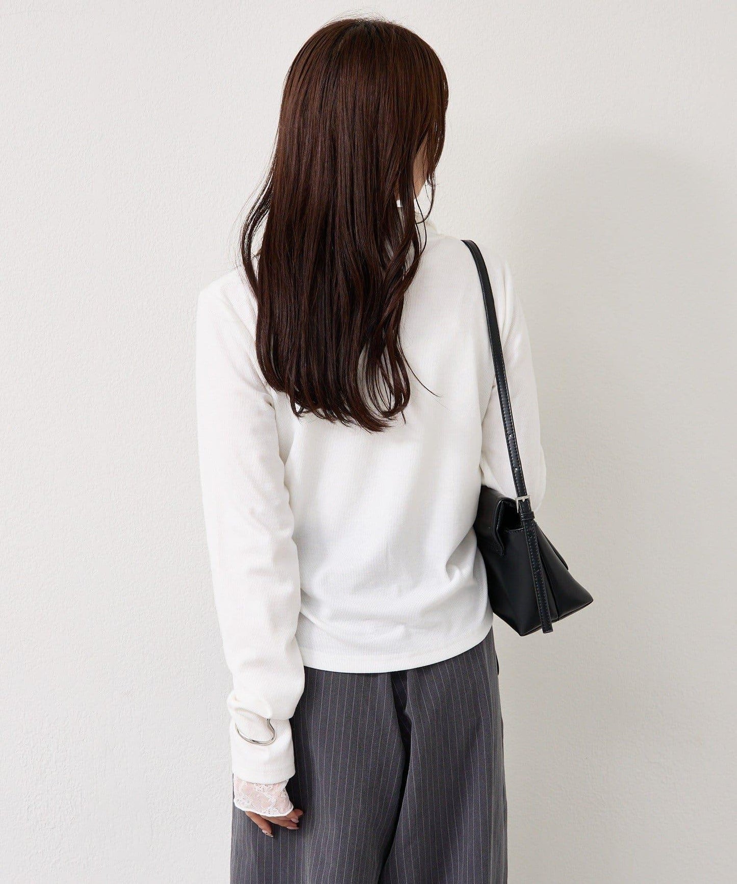 羅紋亨利領套頭衫