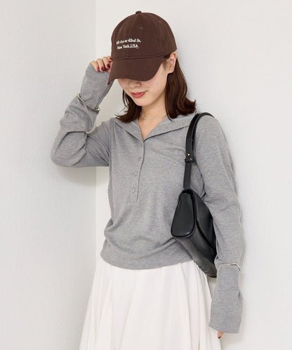 羅紋亨利領套頭衫