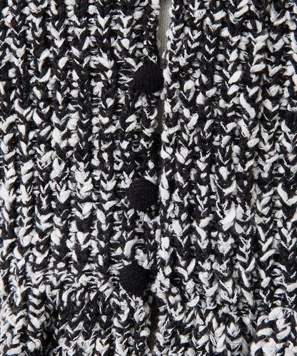 混色針織荷葉邊背心