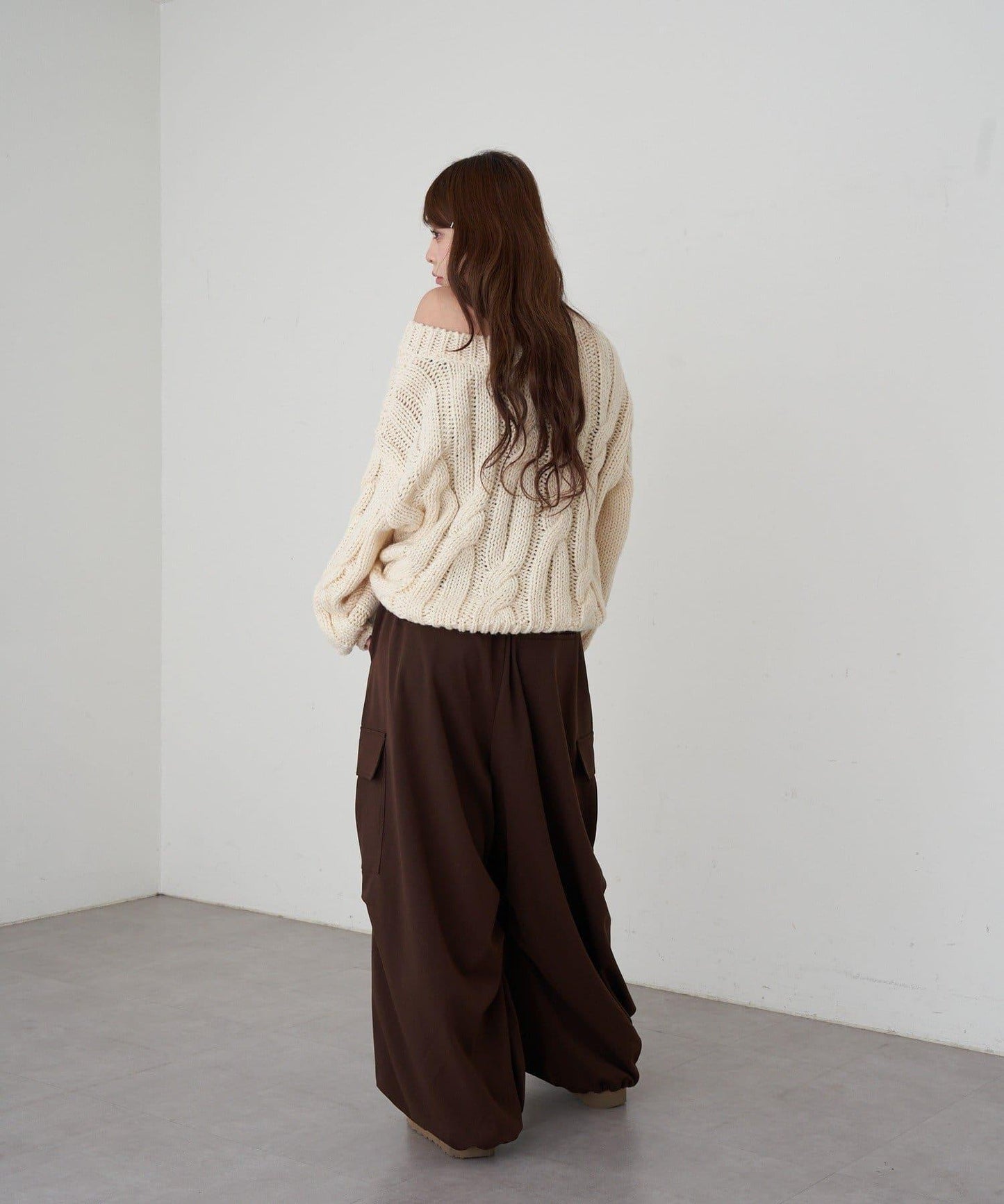 麻花寬鬆針織衫