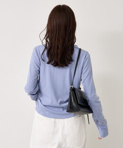 羅紋亨利領套頭衫