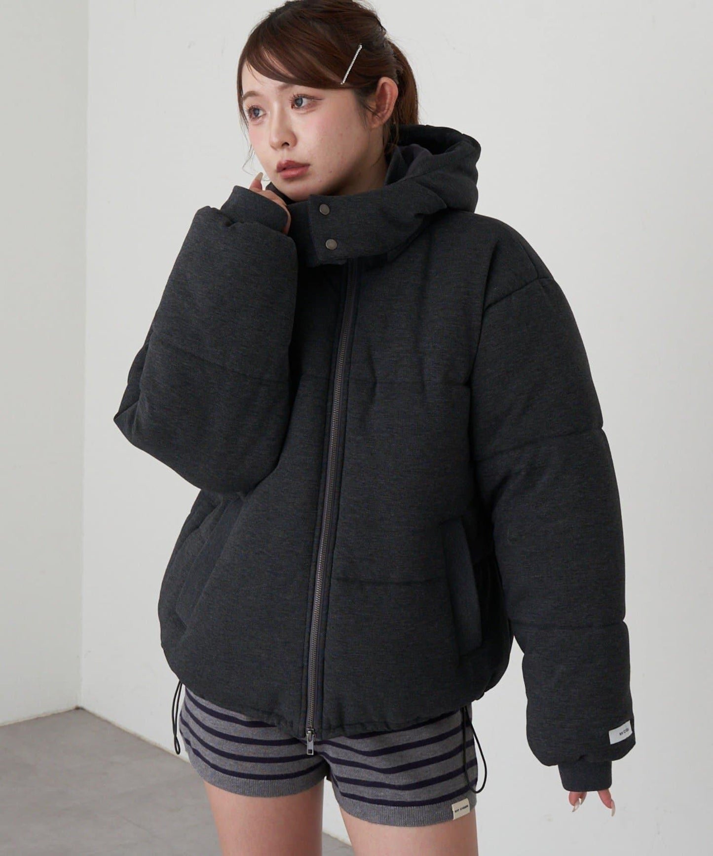 剪裁標誌羽絨服