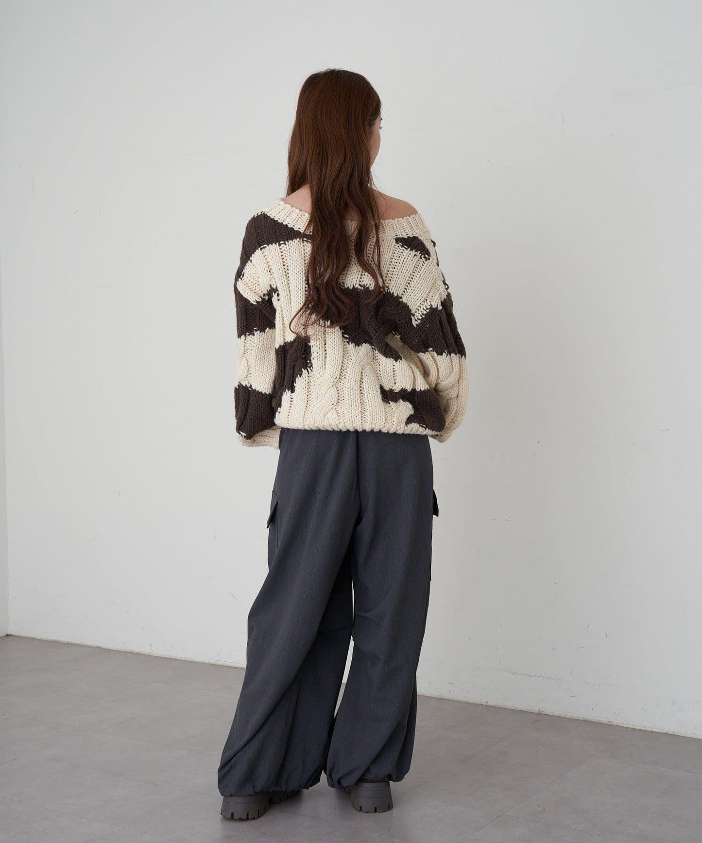 麻花寬鬆針織衫