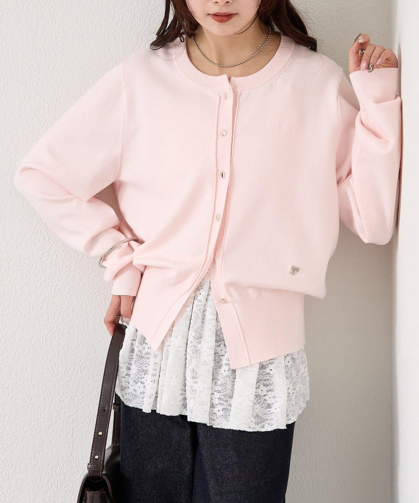 【色/黑色】帶吊墜日常開衫