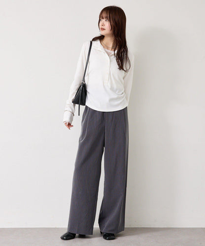 羅紋亨利領套頭衫