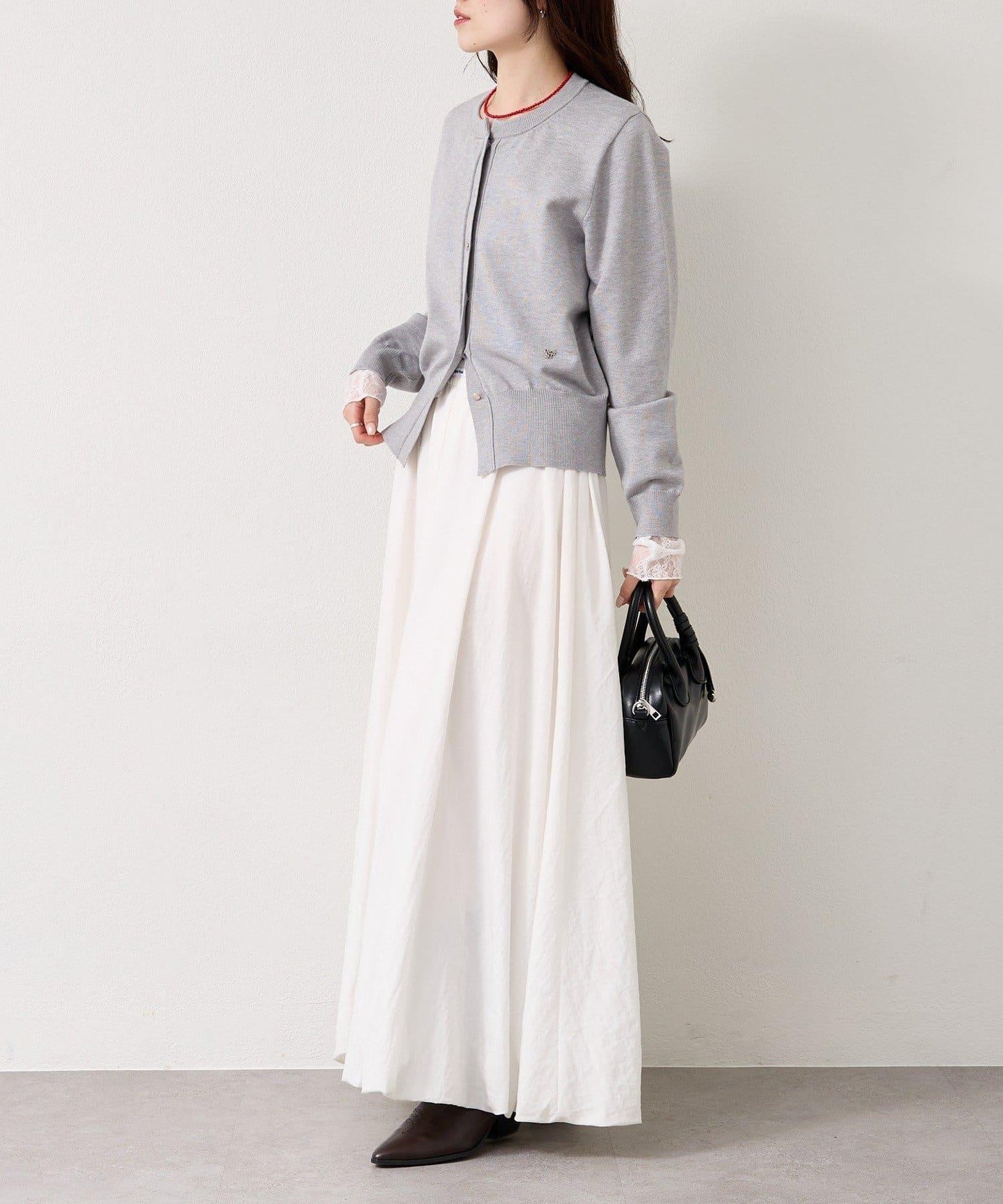 【色/黑色】帶吊墜日常開衫