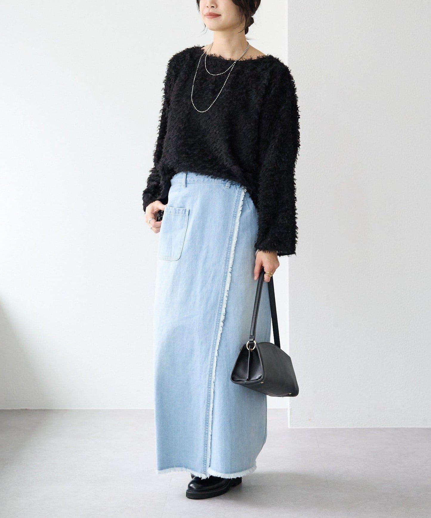 【適合正式場合】羽毛提花襯衫/預計12月下旬發貨