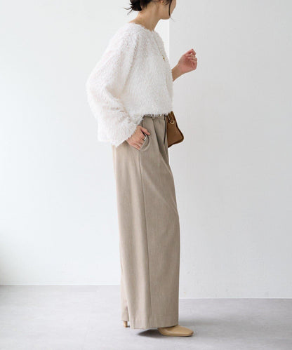 【適合正式場合】羽毛提花襯衫/預計12月下旬發貨