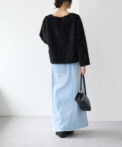 【適合正式場合】羽毛提花襯衫/預計12月下旬發貨