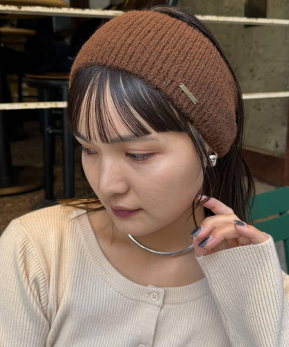 【平價】帶飾牌羅紋髮帶