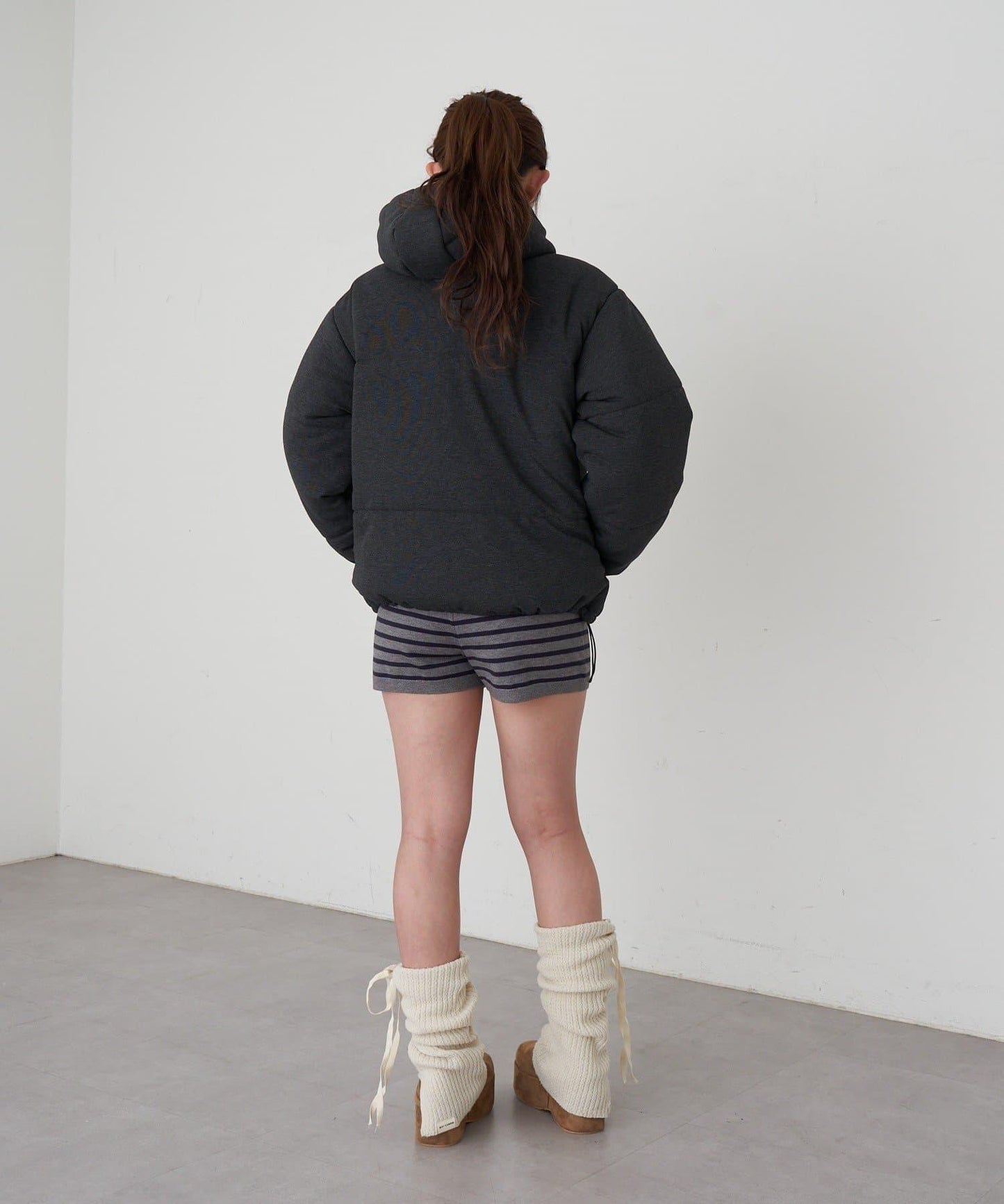 剪裁標誌羽絨服