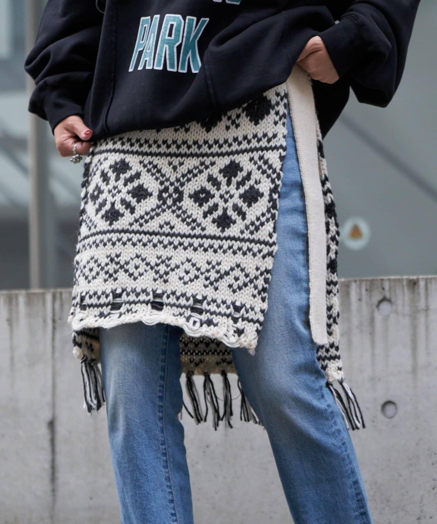 【etsinta/エシンタ】多穿法北歐風針織裹身半身裙