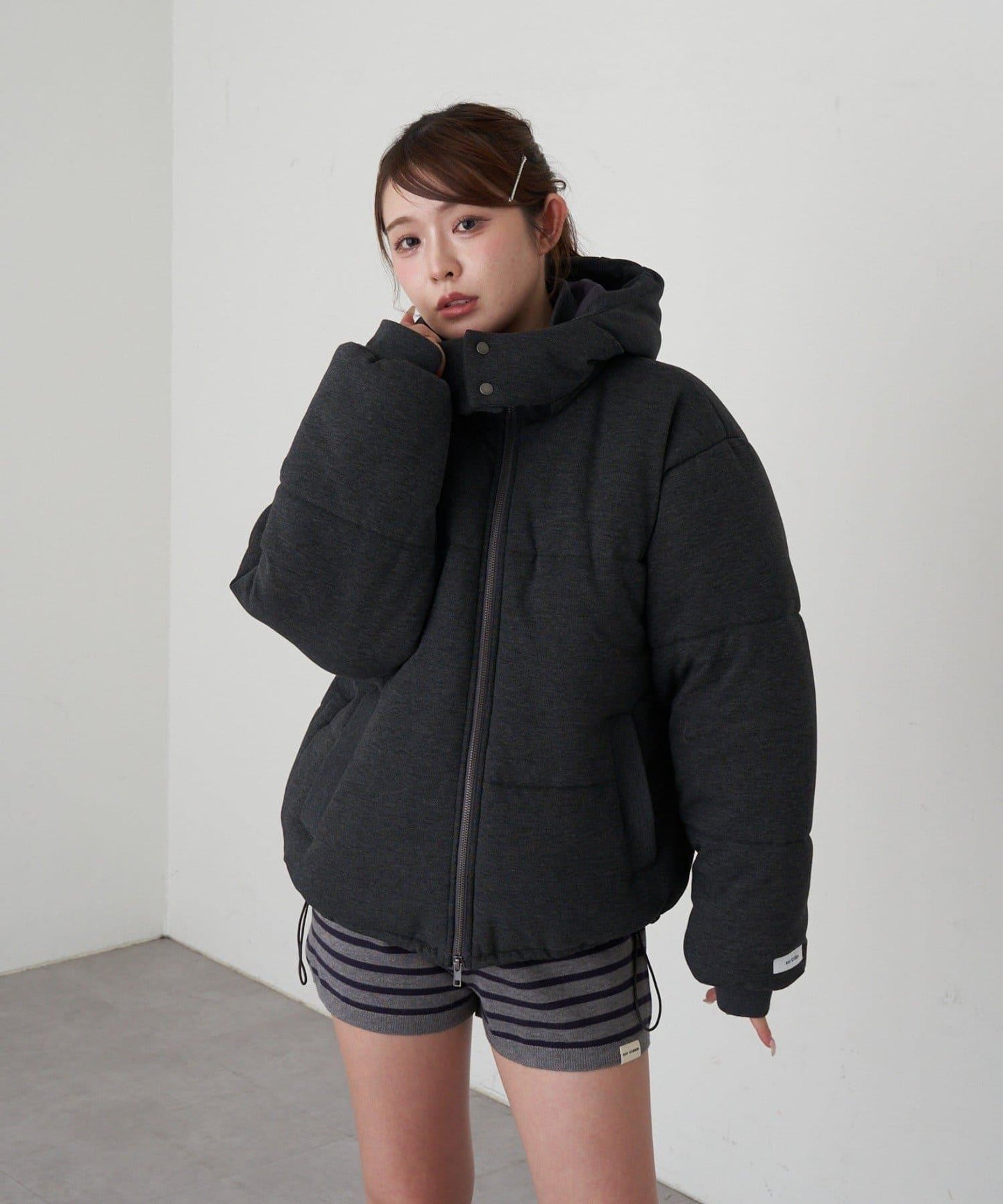 剪裁標誌羽絨服