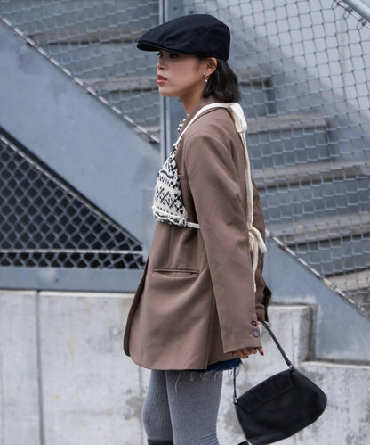 【etsinta/エシンタ】北歐風針織文胸背心