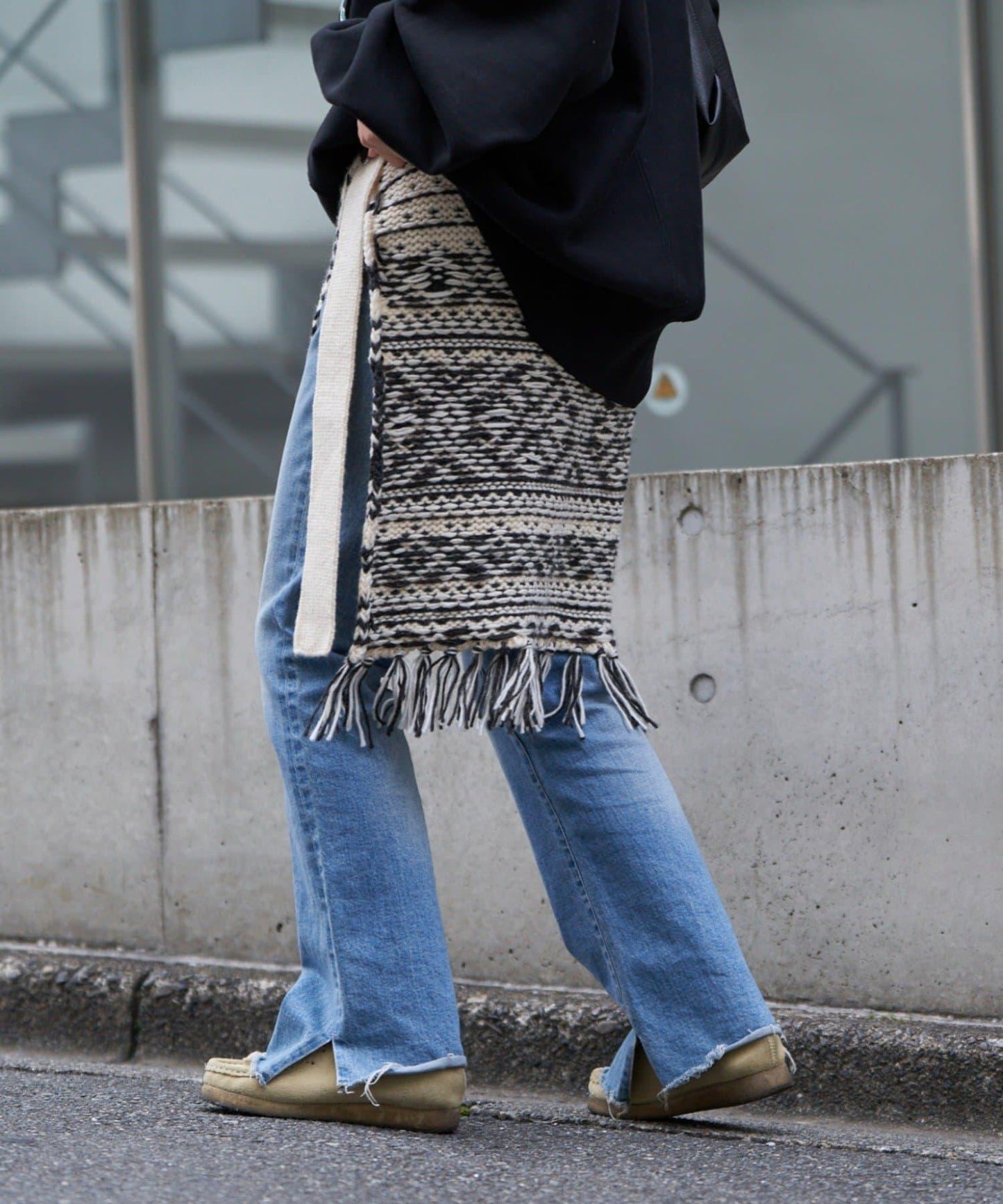 【etsinta/エシンタ】多穿法北歐風針織裹身半身裙