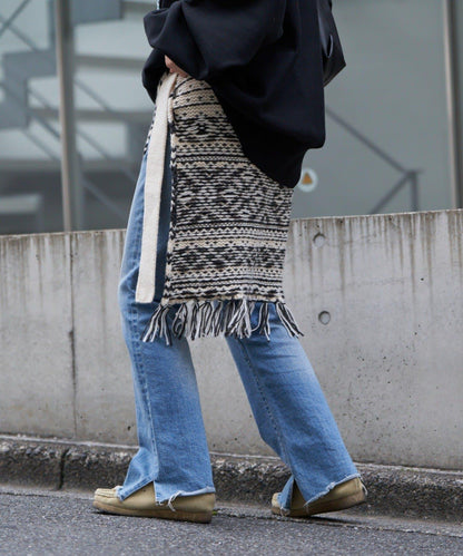 【etsinta/エシンタ】多穿法北歐風針織裹身半身裙