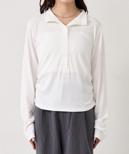 羅紋亨利領套頭衫