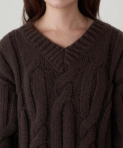 麻花寬鬆針織衫