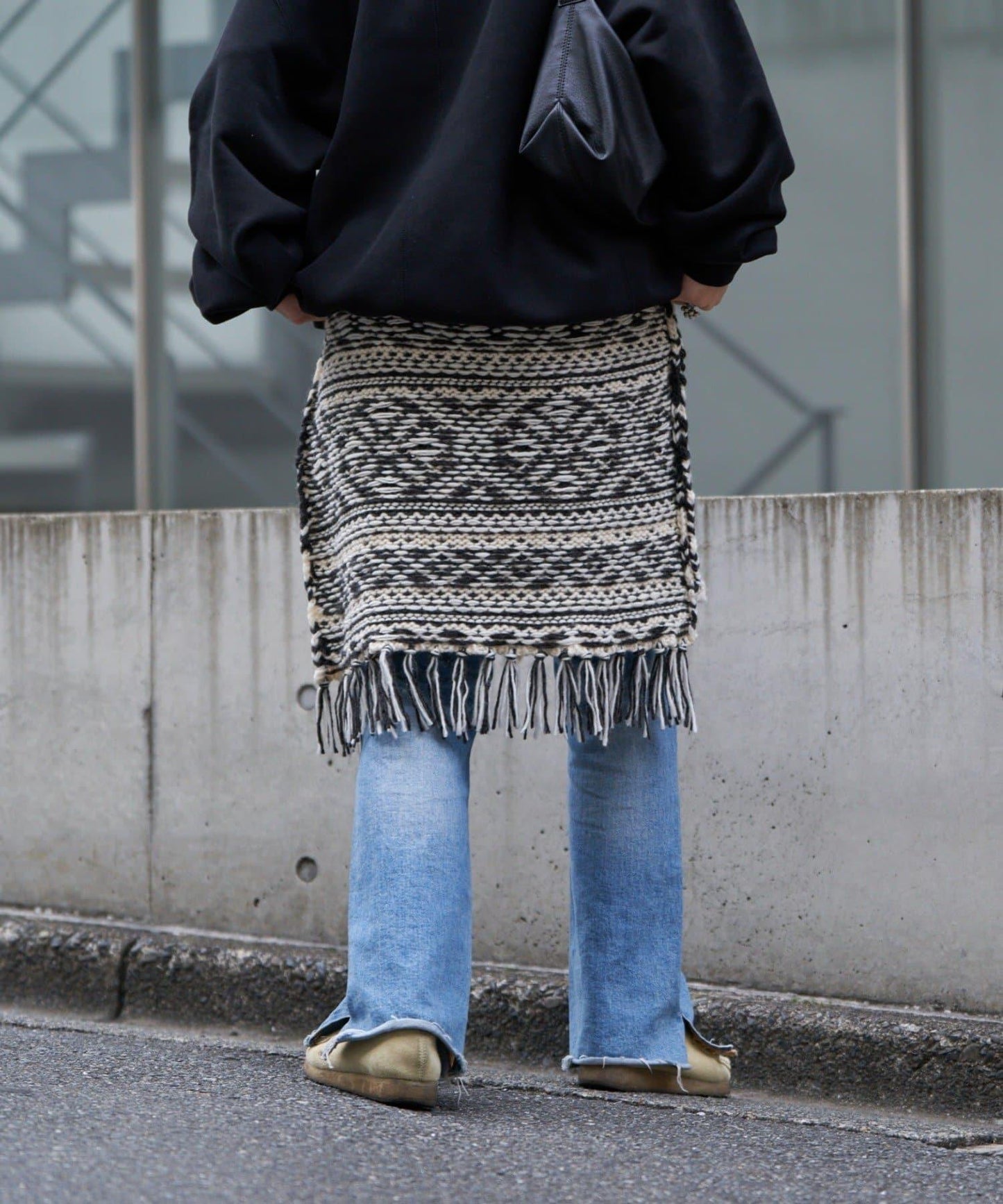 【etsinta/エシンタ】多穿法北歐風針織裹身半身裙