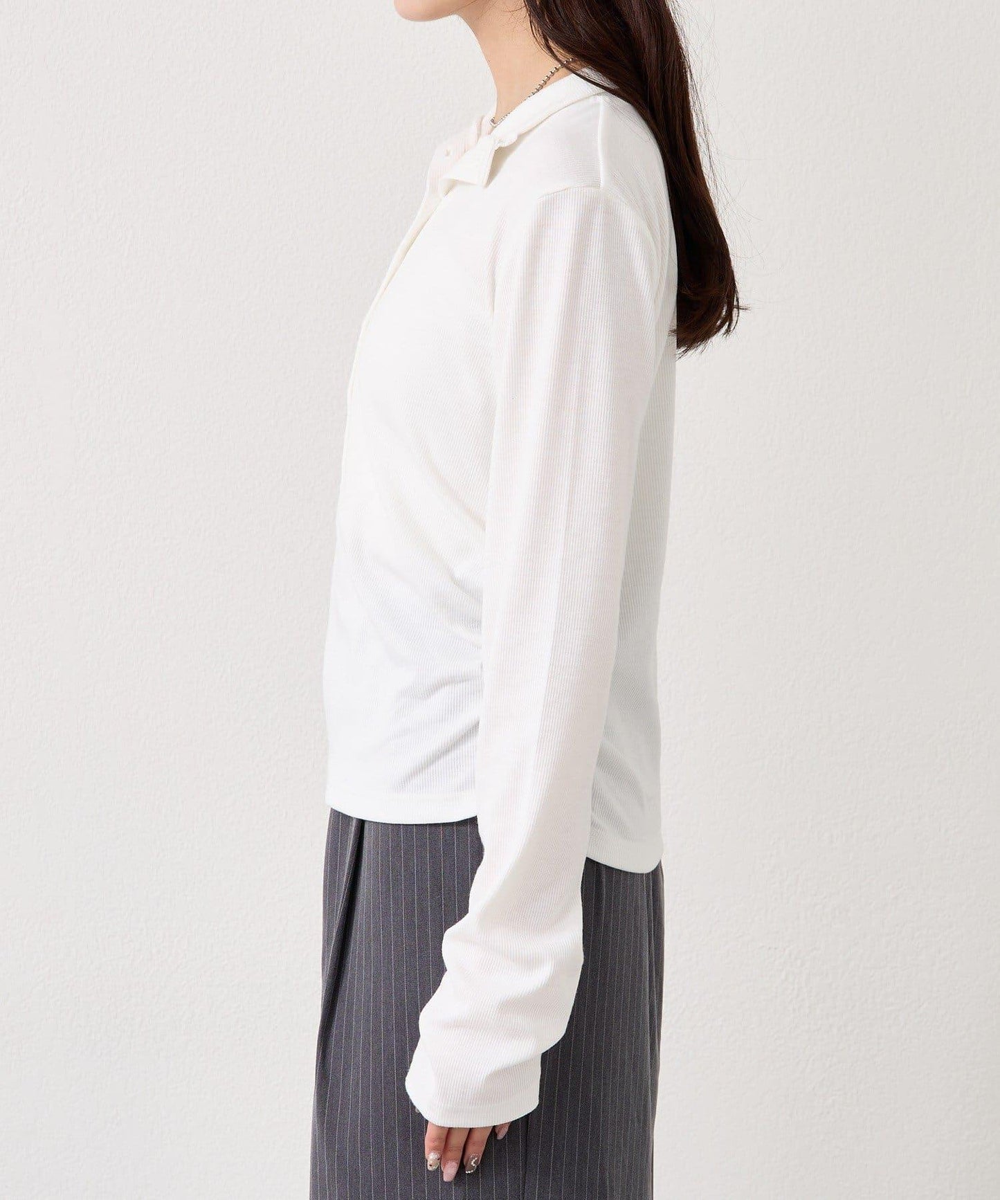 羅紋亨利領套頭衫