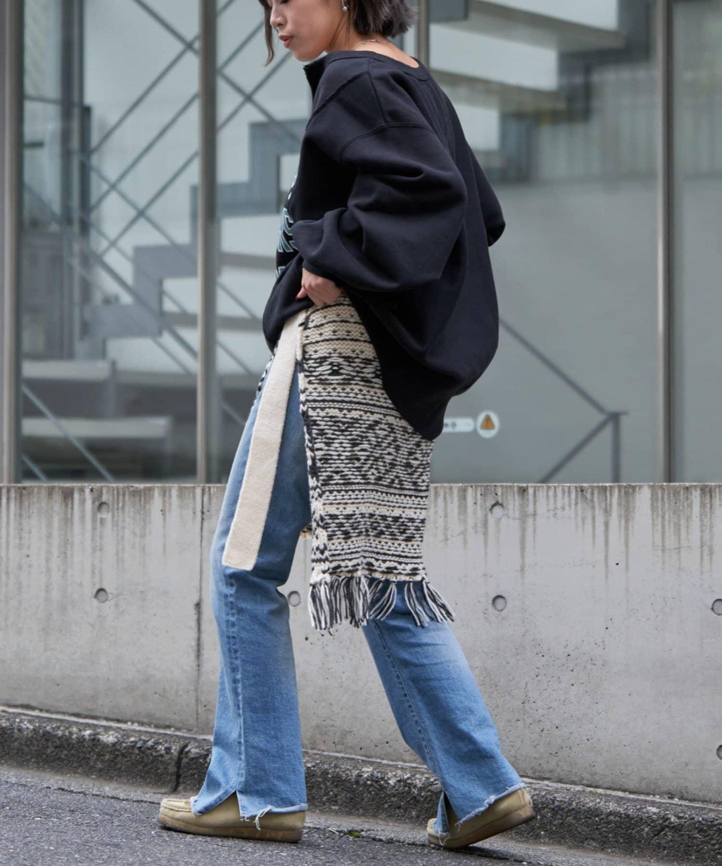 【etsinta/エシンタ】多穿法北歐風針織裹身半身裙