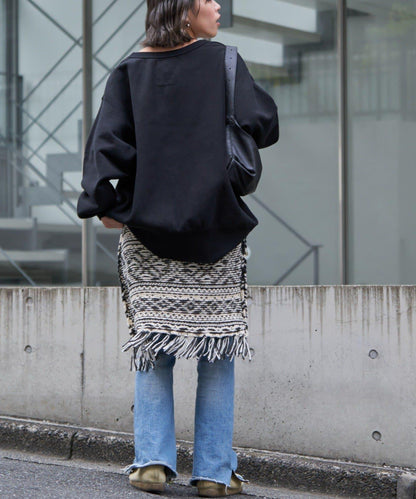 【etsinta/エシンタ】多穿法北歐風針織裹身半身裙