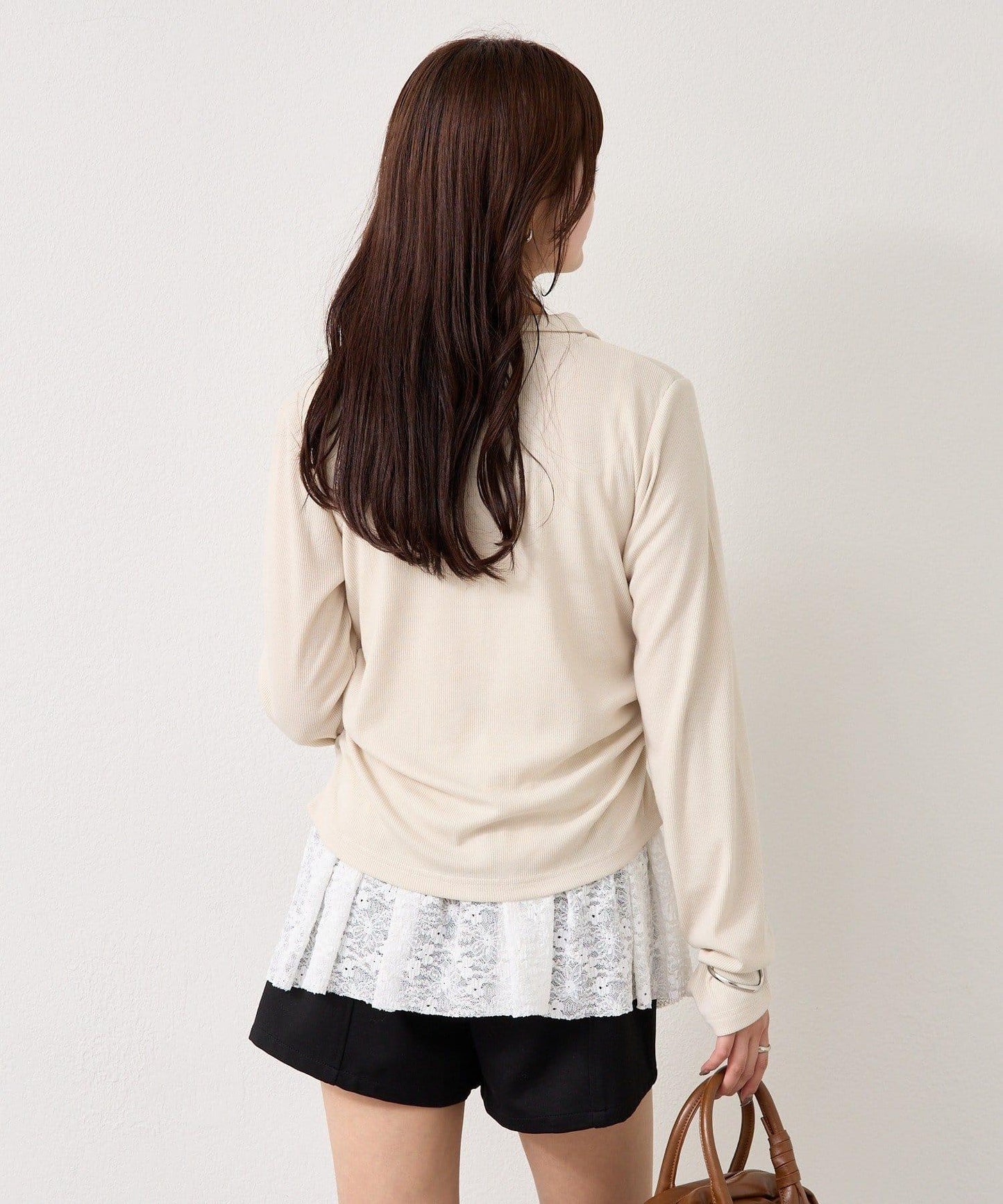 羅紋亨利領套頭衫