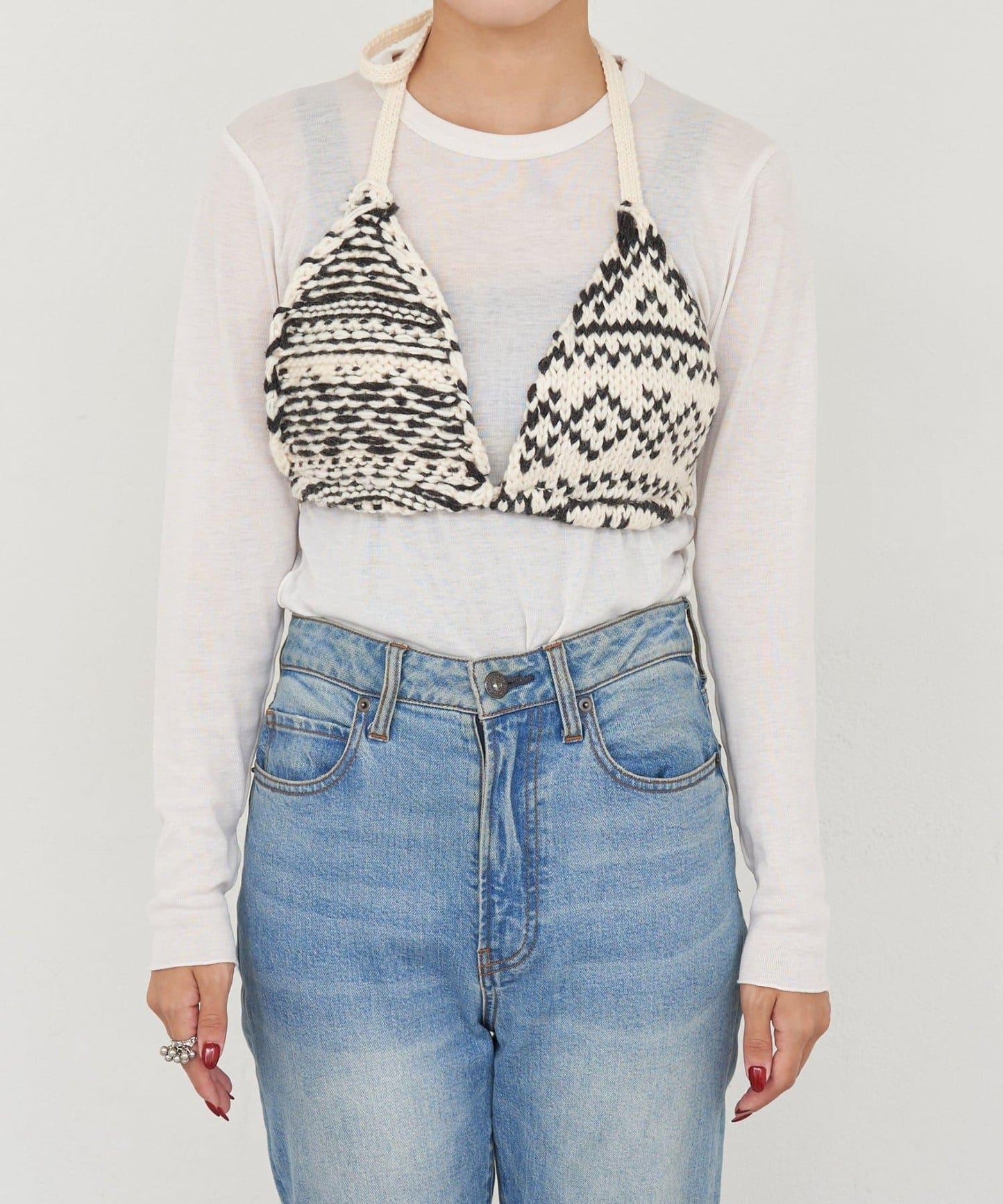 【etsinta/エシンタ】北歐風針織文胸背心