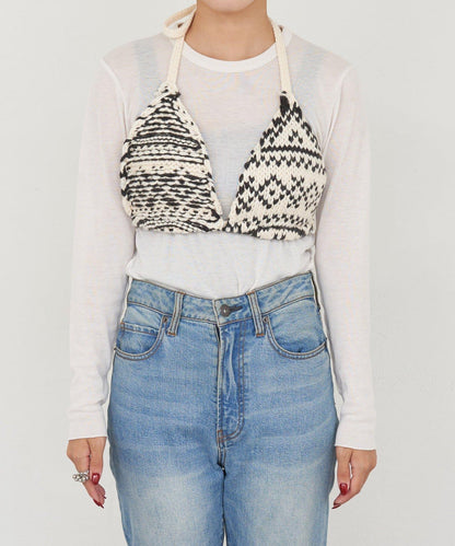 【etsinta/エシンタ】北歐風針織文胸背心