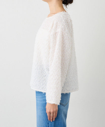 【適合正式場合】羽毛提花襯衫/預計12月下旬發貨