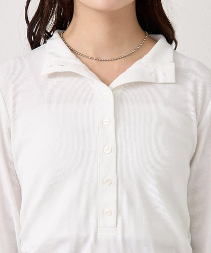 羅紋亨利領套頭衫